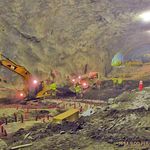 Excavation site for 72nd Street station, 2012. (MTA)